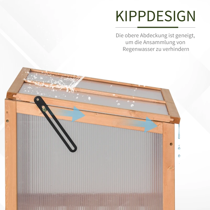 Podwyższona grządka z drewna skrzynia inspektowa inspekt do ziół do ogrodu balkon pomarańczowy drewno płyta z PC