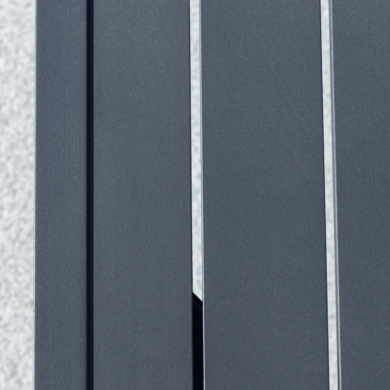 Outsunny 4-częściowy zestaw mebli ogrodowych, sofa, fotel, stolik, polirattan, aluminium w kolorze szarym