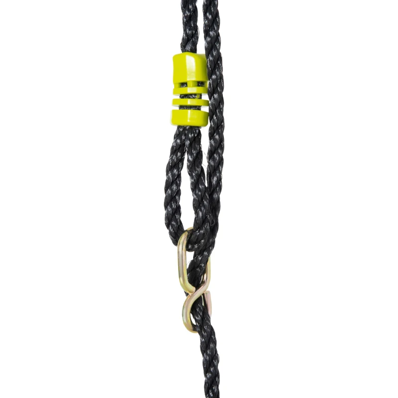 Outsunny schommelframe voor kinderen 3-10 jaar, groen+zwart, 365 x 138 x 175 cm