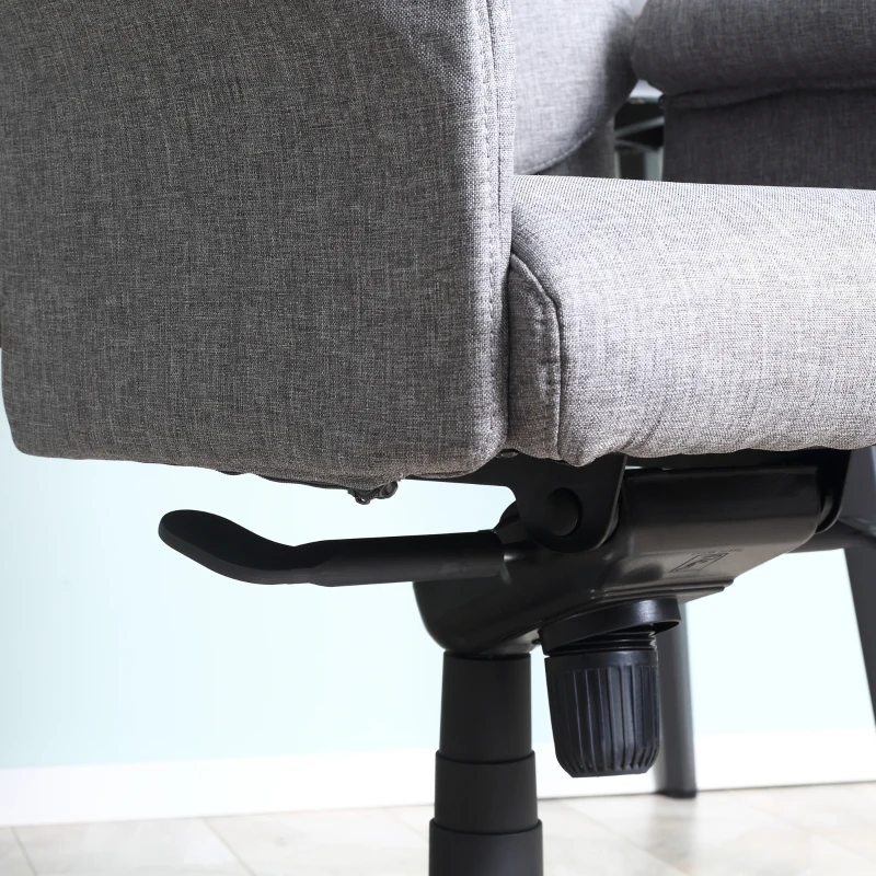 Ergonomiczny Fotel Biurowy Vinsetto z Miękkimi Podłokietnikami – Jasnoszary