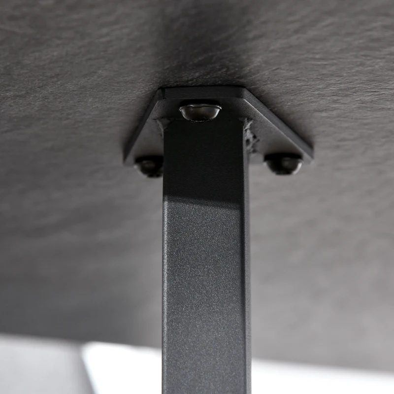 HOMCOM Esstisch Küchentisch mit Metallbeinen und geräumiger Tischplatte Holztisch Dunkelgrau MDF Metall 110 x 70 x 76 cm