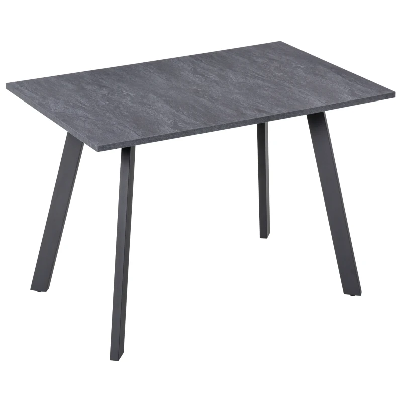 HOMCOM Esstisch Küchentisch mit Metallbeinen und geräumiger Tischplatte Holztisch Dunkelgrau MDF Metall 110 x 70 x 76 cm
