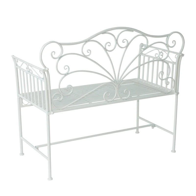 Outsunny Heavy-Duty Garden Bench-White