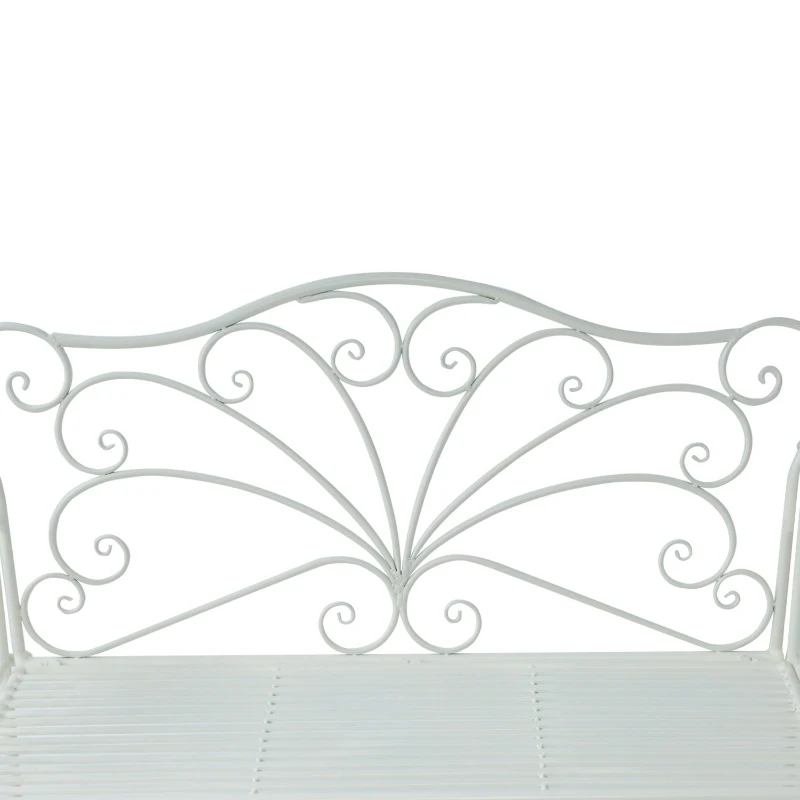 Outsunny Heavy-Duty Garden Bench-White