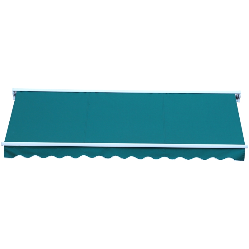 Outsunny 3.5x2.5m Motorised Aluminium Awning w/ Remote Green