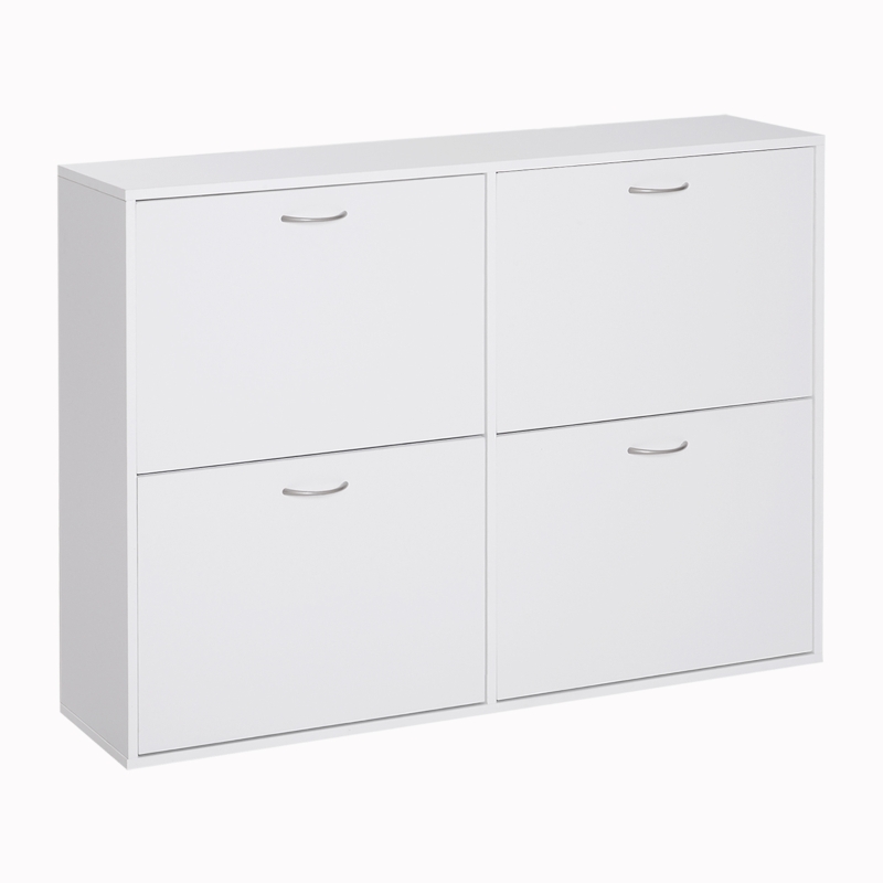 Homcom Armoire à chaussures meuble à chaussures grande taille dim. 120L x 24l x 81H cm