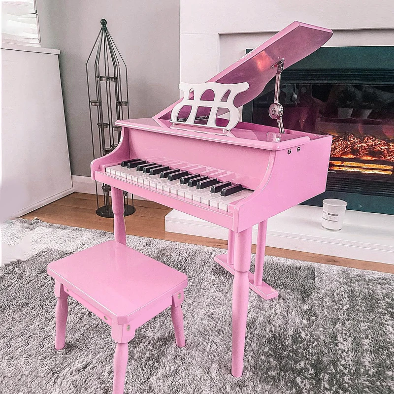 HOMCOM 30 Keys Mini Kids Piano for Child with Music Stand and Bench Best Gifts Toy