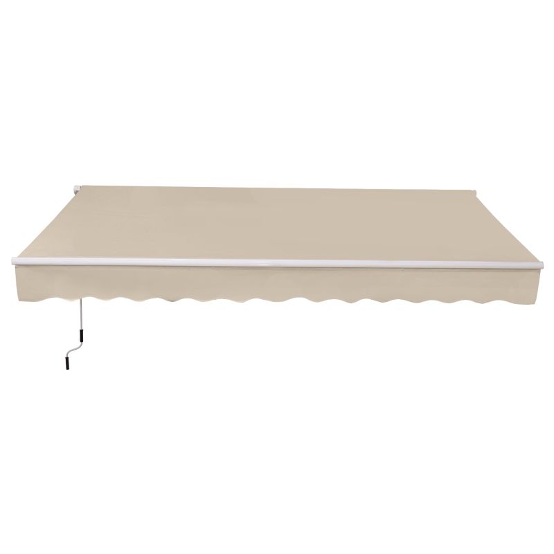 Outsunny Perdea Soare Infasurata pentru Extern in Poliester si Aluminiu, Bej, 365x250cm