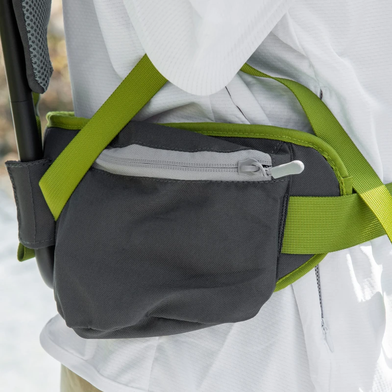 HOMCOM Mochila Portabebés Plegable Portador de Bebé Ergonómica con Capota Desmontable para 6-36 Meses 33x31x120 cm Gris