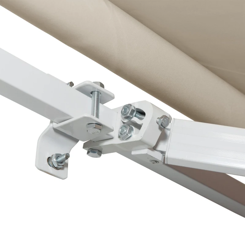 Outsunny Perdea Soare Infasurata pentru Extern in Poliester si Aluminiu, Bej, 365x250cm