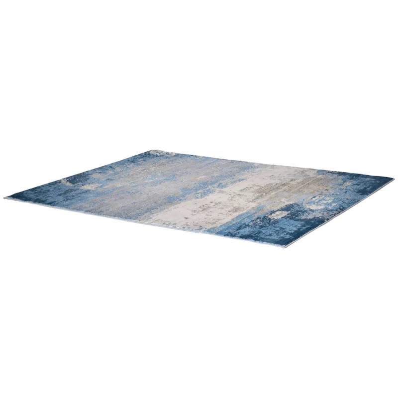 HOMCOM Modern Blue Rug, Render Area Rugs Large Carpet for Living Room, Bedroom, Dining Room, 160x200 cm