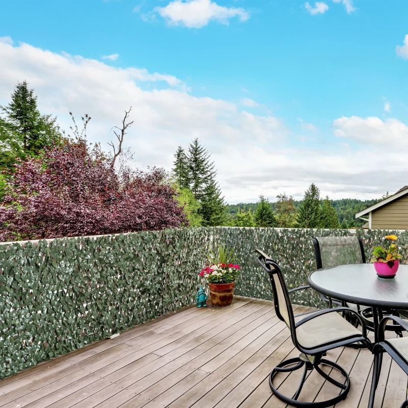Outsunny panouri cu plante artificiale de perete, 8 piese, Ecran pentru intimitate expandabil cu verdeata pentru balcon sau veranda(m-11)