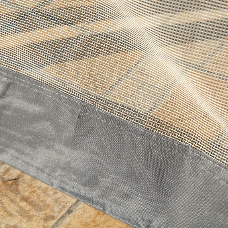 Outsunny 4 x 3(m) Outdoor Steel Frame Gazebo w/ 2-Tier Roof and Sidewalls Backyard Garden