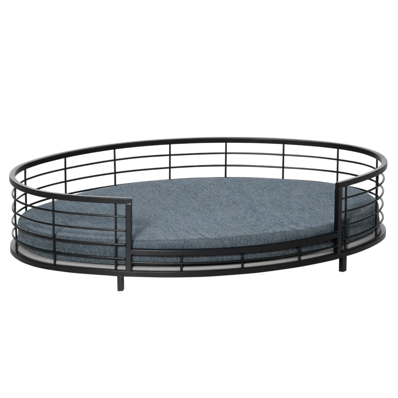 PawHut Raised Pet Bed, with Removable Cushion, for Small and Medium Dogs - Black