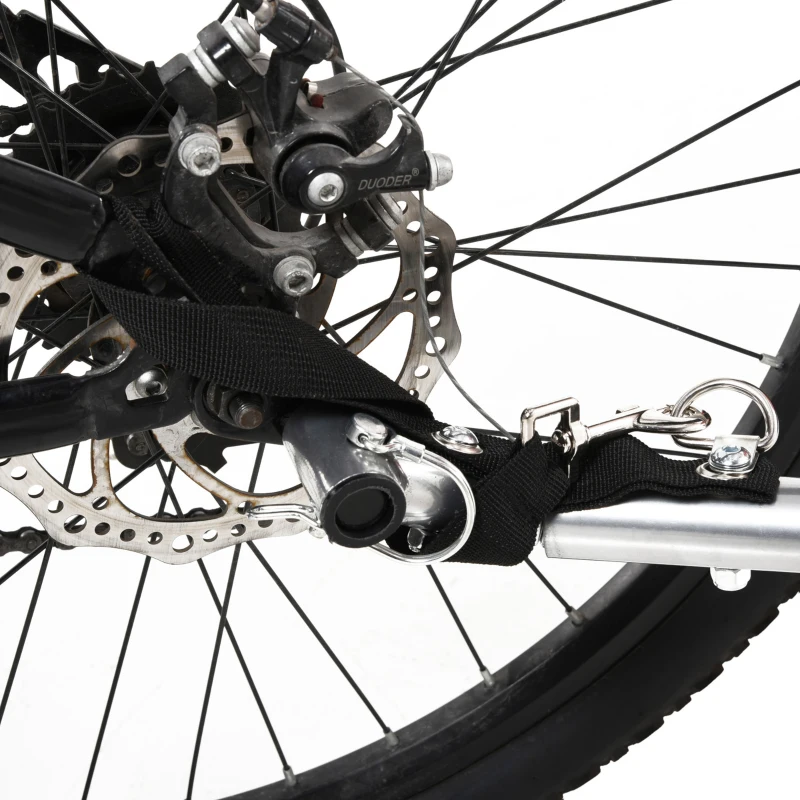 HOMCOM przyczepka rowerowa dzieci 2 dzieci z chorągiewką ochrona przed deszczem przewiewna stal pomarańczowa 142 x 85 x 105 cm