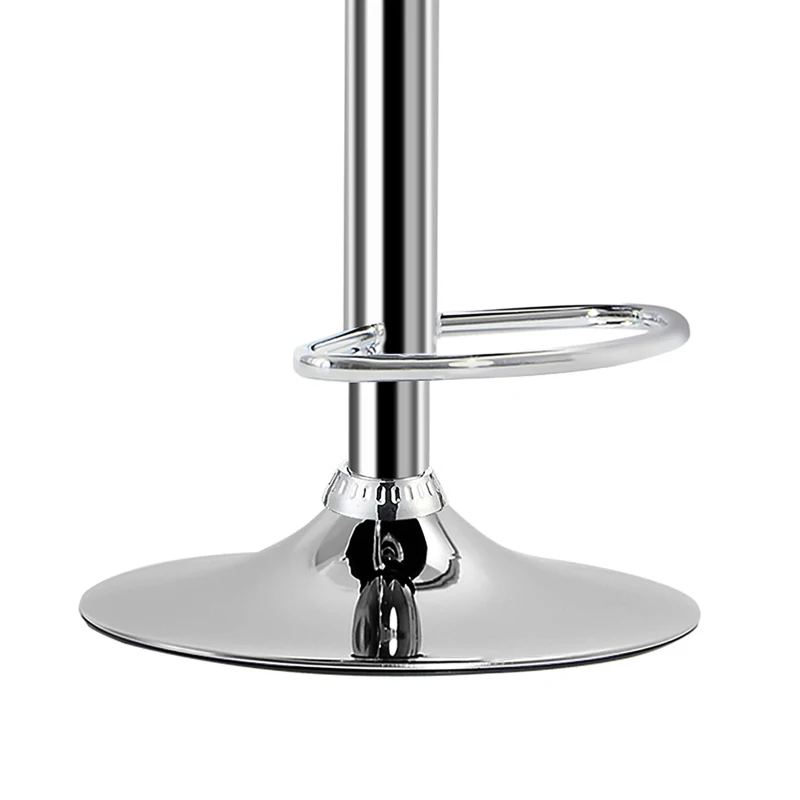 HOMCOM Diamond Design Swivel Leather Bar Stool Breakfast Barstool Kitchen Pub Dining Chair Gas Lift PU Chair Metal Chrome Base Adjustable Height (Black)