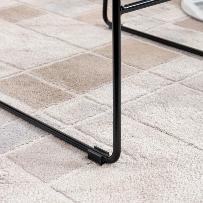 HOMCOM Set of 2 Bar Stools, Modern Counter Height Breakfast Bar Chairs with Wire Metal Frame for Kitchen, Dining Room, Black