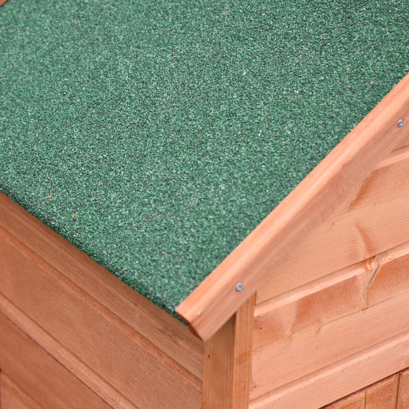 Outsunny Gartenschrank Holz Geräteschuppen Geräteschrank mit Asphaltdach Ablage Gartenhaus für den Außenbereich 84 x 52 x 188 cm