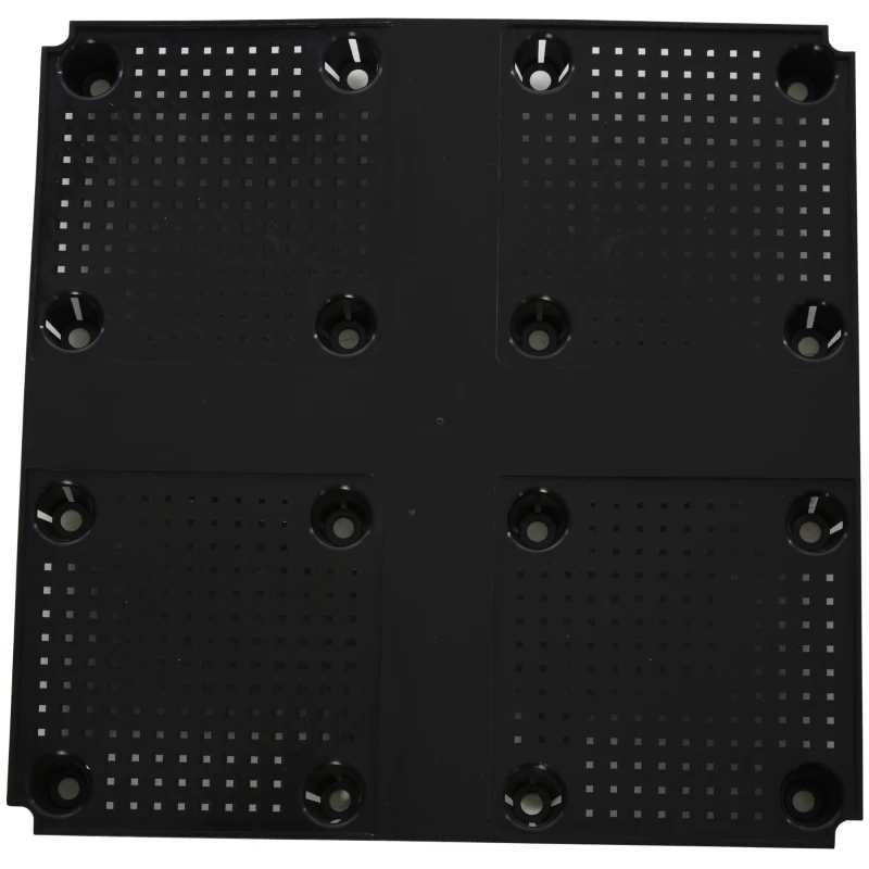 Outsunny® Kwietnik Donica Skrzynka na Kwiaty Rośliny Podwyższona Otwory Odpływowe Imitacja Ratanu PP Brązowy