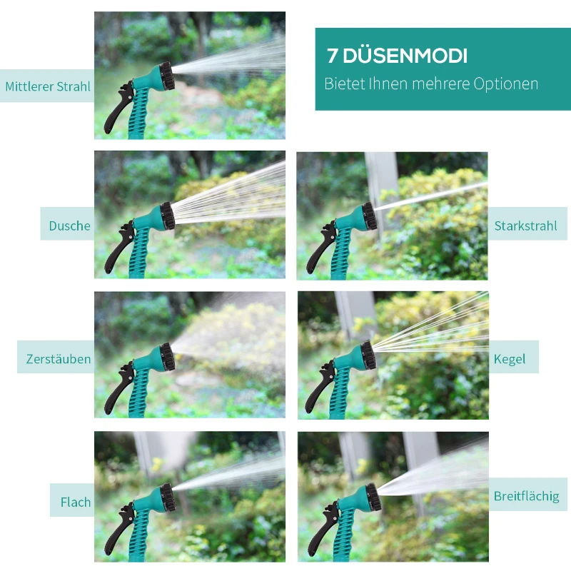 slangenbox voor wandmontage, slanghaspel 10 m 180° draaibaar met multi-sproeikop vorstbeveiliging