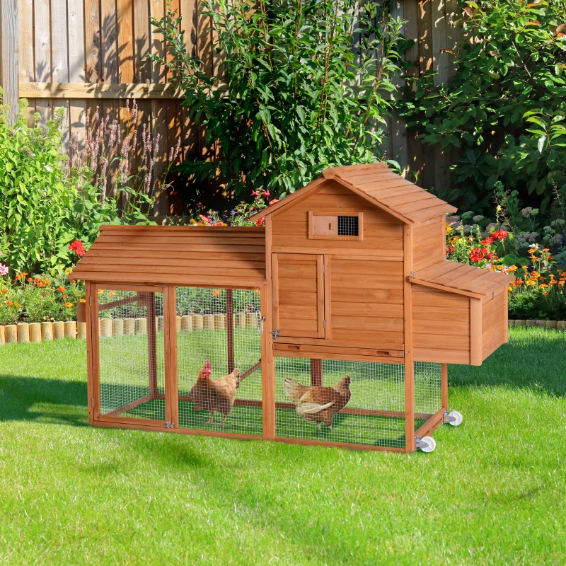 PawHut kippenhok 213cm x 91cm x 122cm