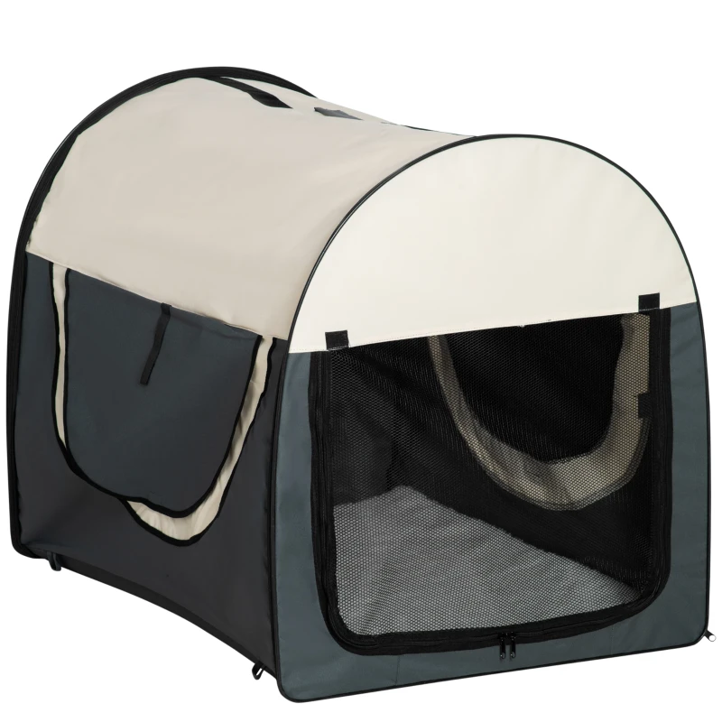 TRANSPORTER DLA PSA KOTA TORBA XXL SKŁADANA ciemnoszaro-kremowa