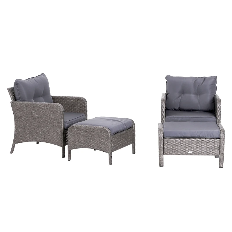 5-delig Polyrotan tuinmeubelen zitgroep tuinset bankstel loungeset