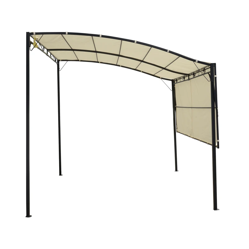 Outsunny Paviljoen tuinpaviljoen zonwering met opklapbaar afdak UV-bescherming 3 x 2,5 m