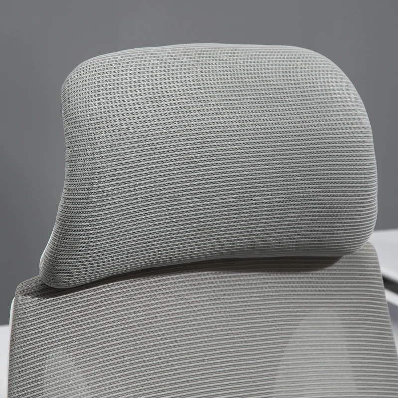 Vinsetto Mesh Massage Office Chair w/Pillow&Headrest Adjustable Height High Back Rocking Armrest Home Office Grey