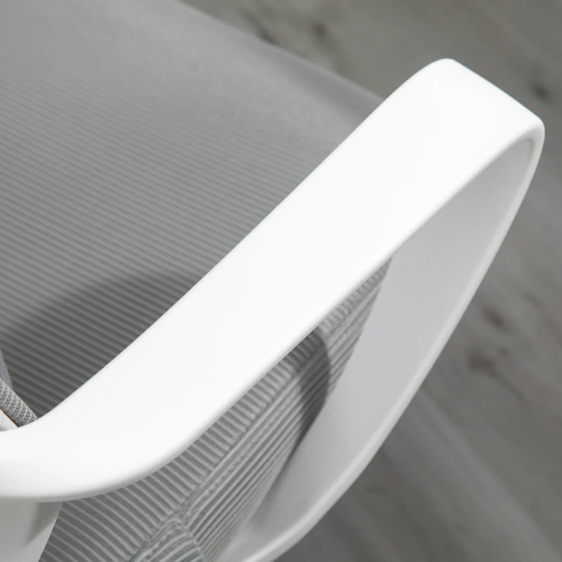 Vinsetto Mesh Massage Office Chair w/Pillow&Headrest Adjustable Height High Back Rocking Armrest Home Office Grey