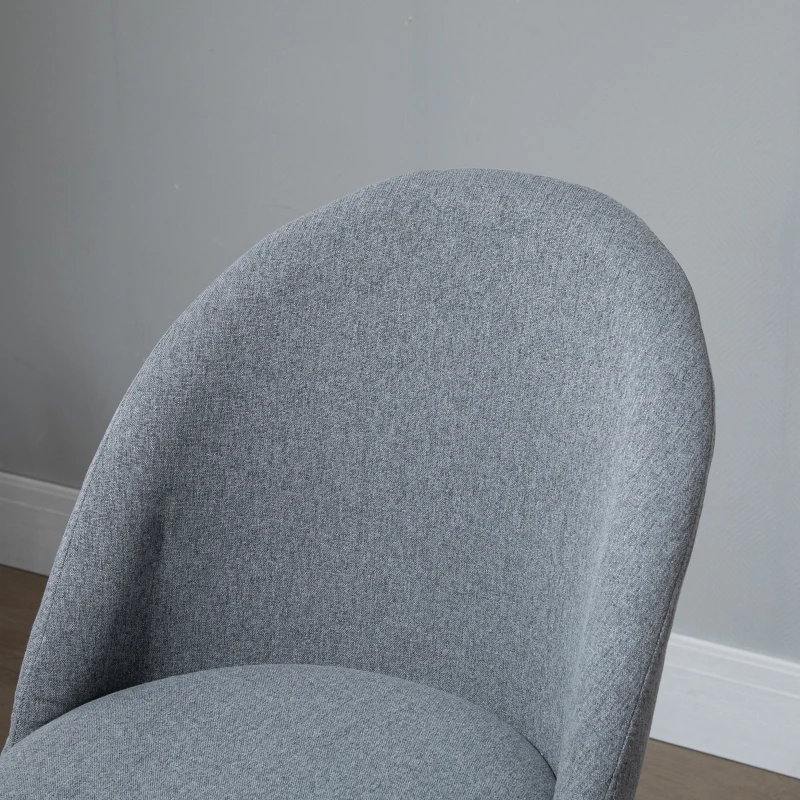 Vinsetto Arbeitsstuhl, Bürostuhl, Zeichenstuhl, Stuhl mit Rollen, Ergonomisches Design, höhenverstellbar, Polyester, Schaumstoff, Nylon, Kunststoff, 51 x 51 x 105-125 cm