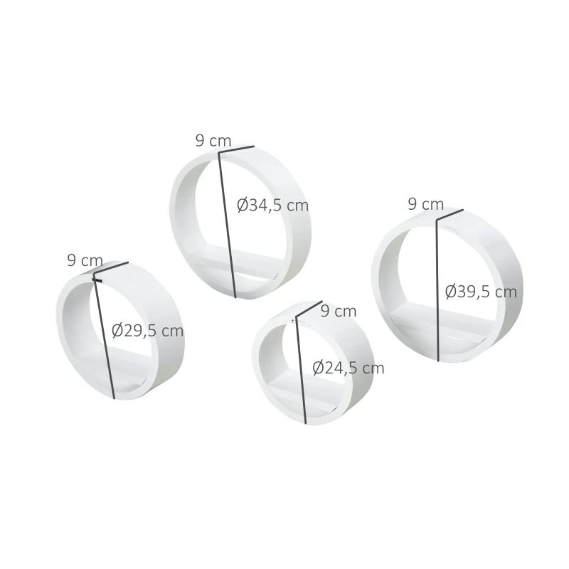 HOMCOM Wandregal Cube CD Regale Regalset Hängeregal Bücherregal Blickfang (Modell 1)