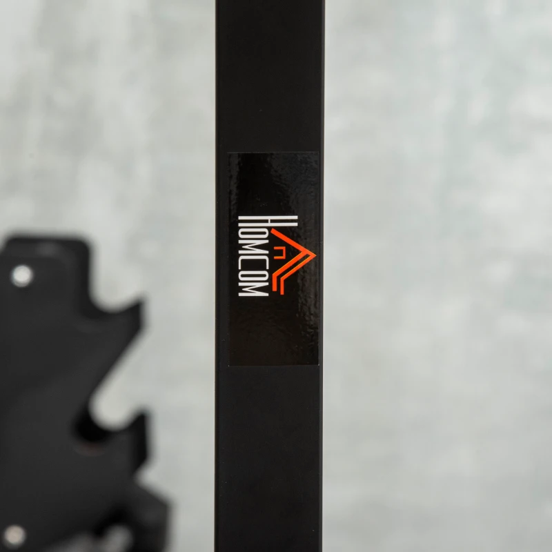 HOMCOM Appareil de fitness total crunch pliable pour crunch abdominaux squat avec assise réglable et poignées ergonomiques