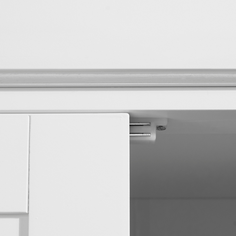 HOMCOM keukenkast servieskast met lade eetkamerkast 6 niveaus MDF wit
