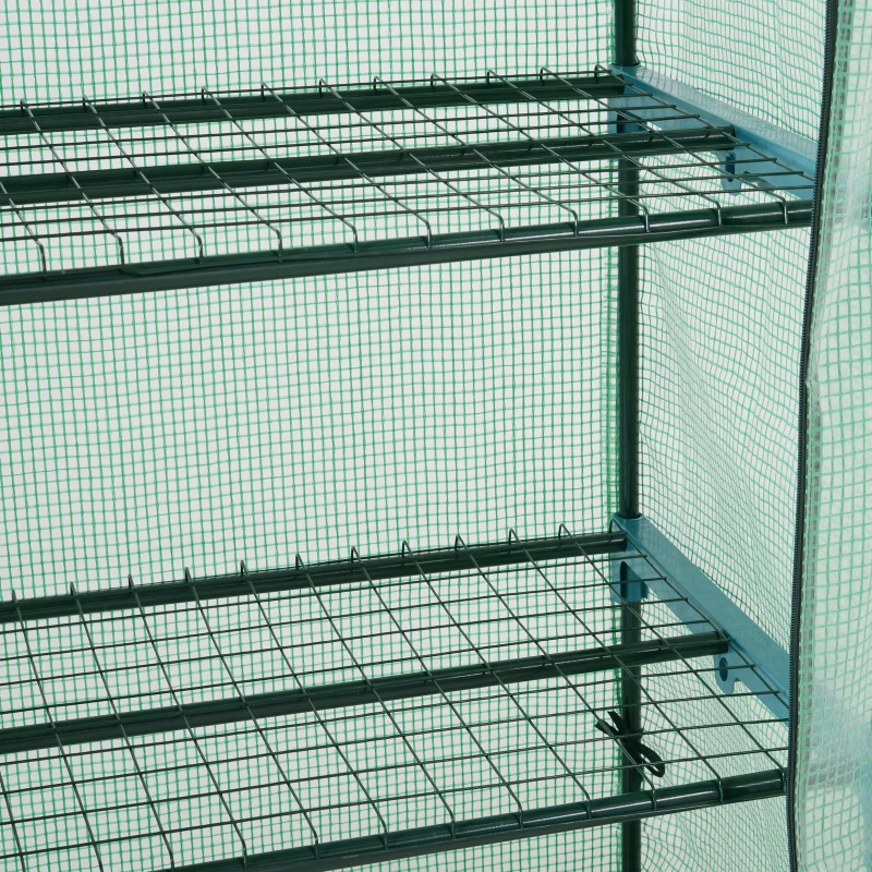 Outsunny Serra da Balcone per piante, Serra da Giardino con 4 scomparti 70×50×160cm, Verde