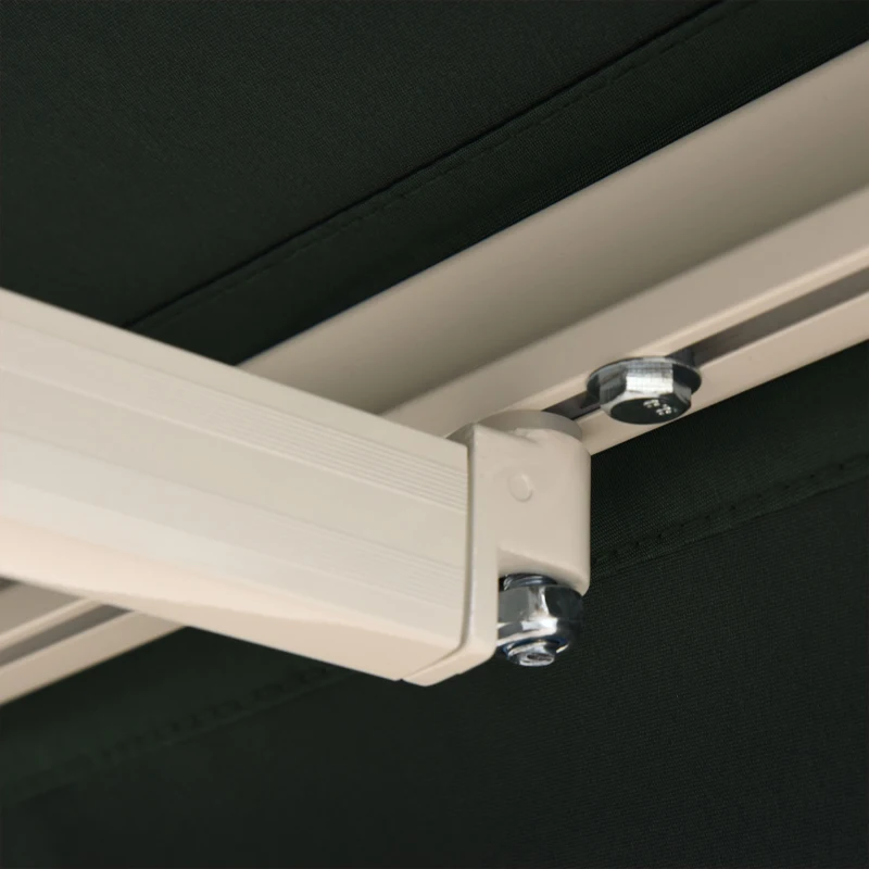 Outsunny Perdea de Soare Rulanta Manuala de Perete Tesatura de Poliester 2.5 × 2m Verde