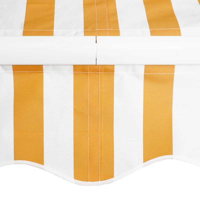 Outsunny Copertina de soare pentru exterior pliabila, impermeabila Portocaliu, Alb, 295x245 cm