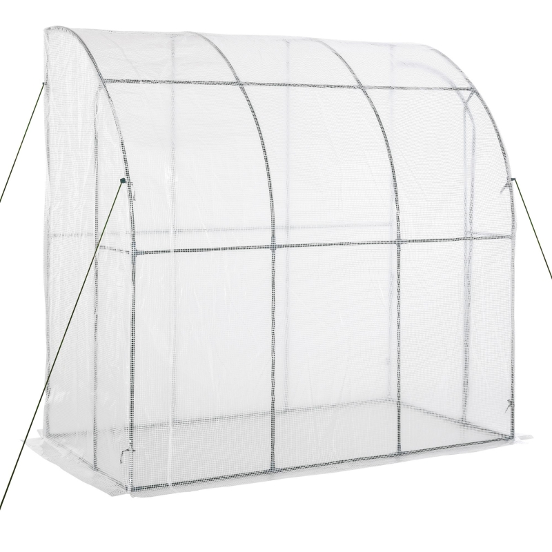 Outsunny Serra da Giardino con Copertura in PE anti UV e Porta Avvolgibile, 214x118x212cm