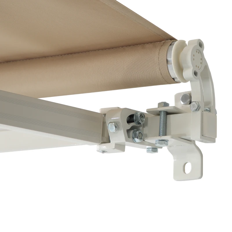 Outsunny Perdea de Soare Rulanta Parasolar de Perete Manual Impermeabil, Bej, 2.5x2m