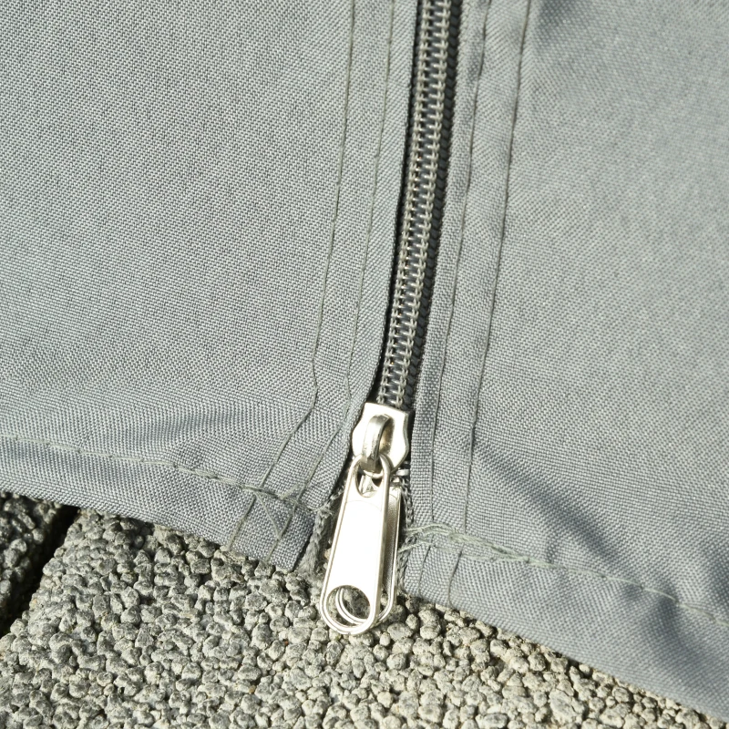 Outsunny Pergola-Pavillon mit einstellbarem Stoffdach witterungsbeständig wasserabweisend Sonnenschutz Polyester Stahl Grau 3,6 x 3 x 2,27 m