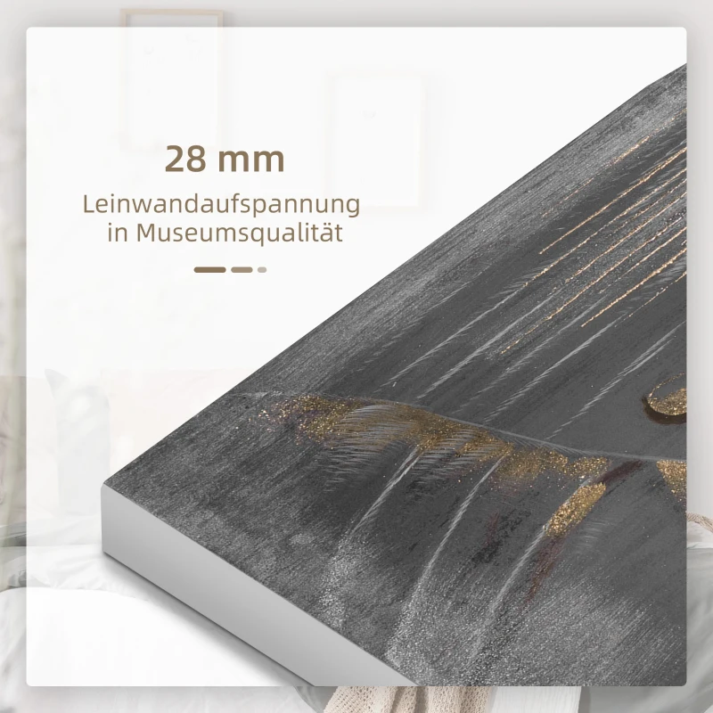 HOMCOM Wandbild "Buddha" 100L x 80B x 2, 8H cm