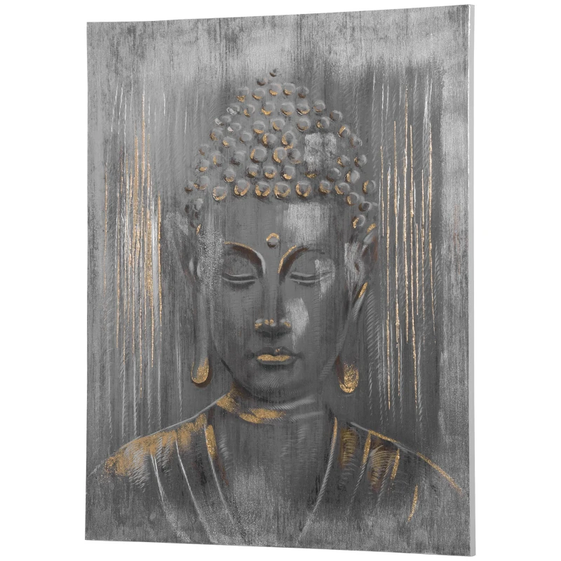 HOMCOM Wandbild "Buddha" 100L x 80B x 2, 8H cm