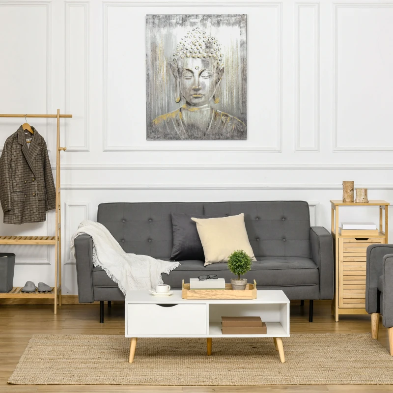 HOMCOM Wandbild "Buddha" 100L x 80B x 2, 8H cm