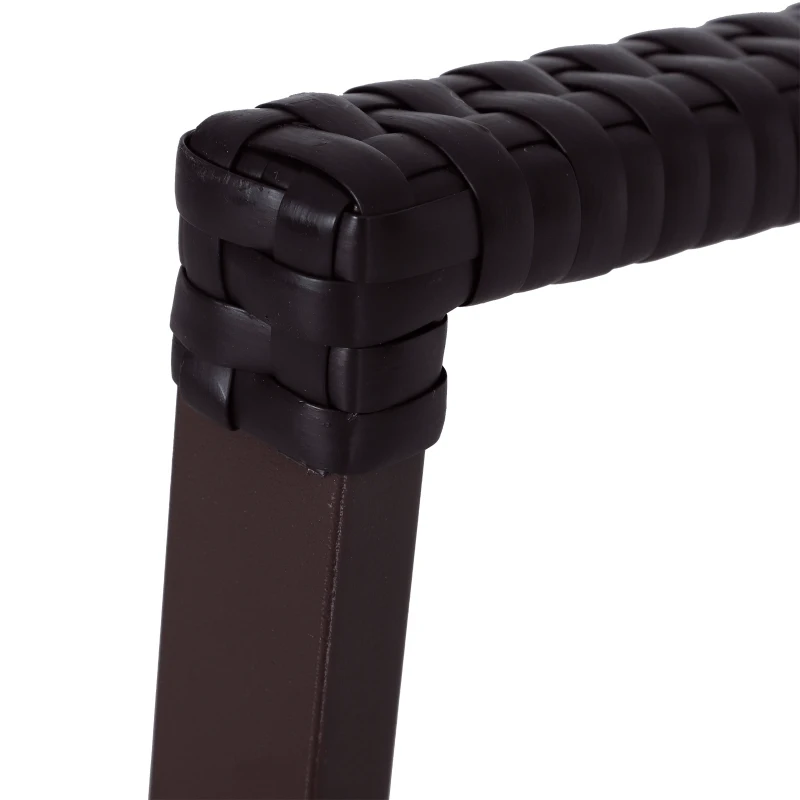 Outsunny Set 2 Fotolii tip Leagan de Gradina cu Perne si Masa in Rattan Maro