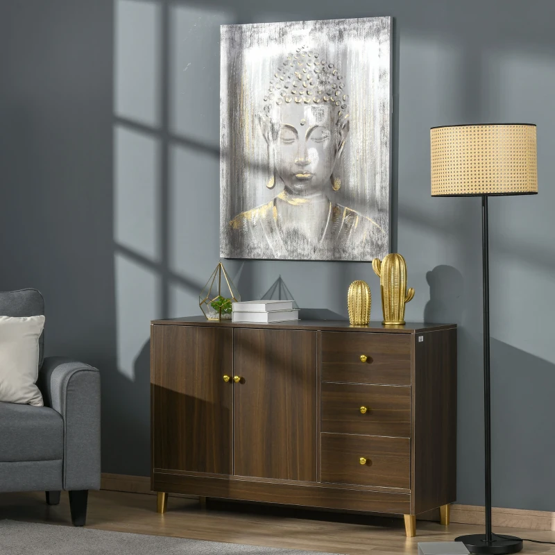 HOMCOM Wandbild "Buddha" 100L x 80B x 2, 8H cm