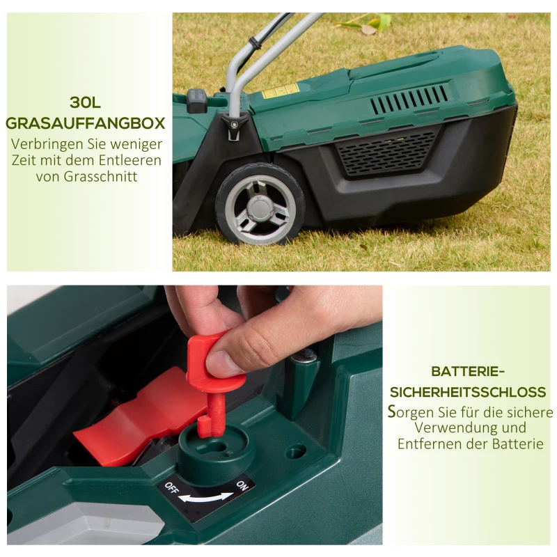 Durhand elektryczna kosiarka z regulacją wysokości akumulatora 2,5 Ah i ładowarką