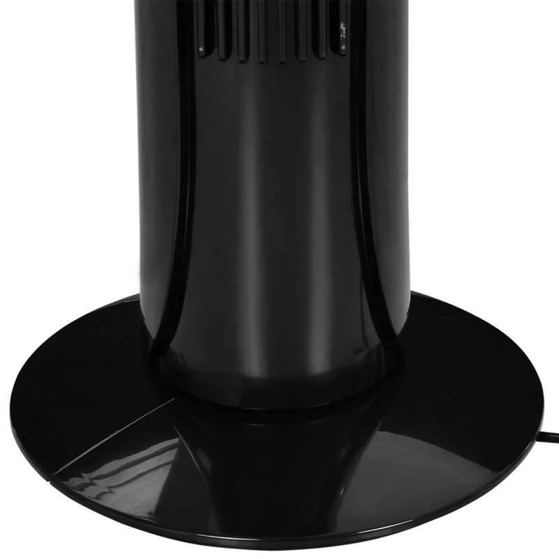 HOMCOM Ventilateur colonne tour oscillant 50 W ultra silencieux télécommande incluse minuterie 3 modes 3 vitesses Ø 27 x 92 cm noir