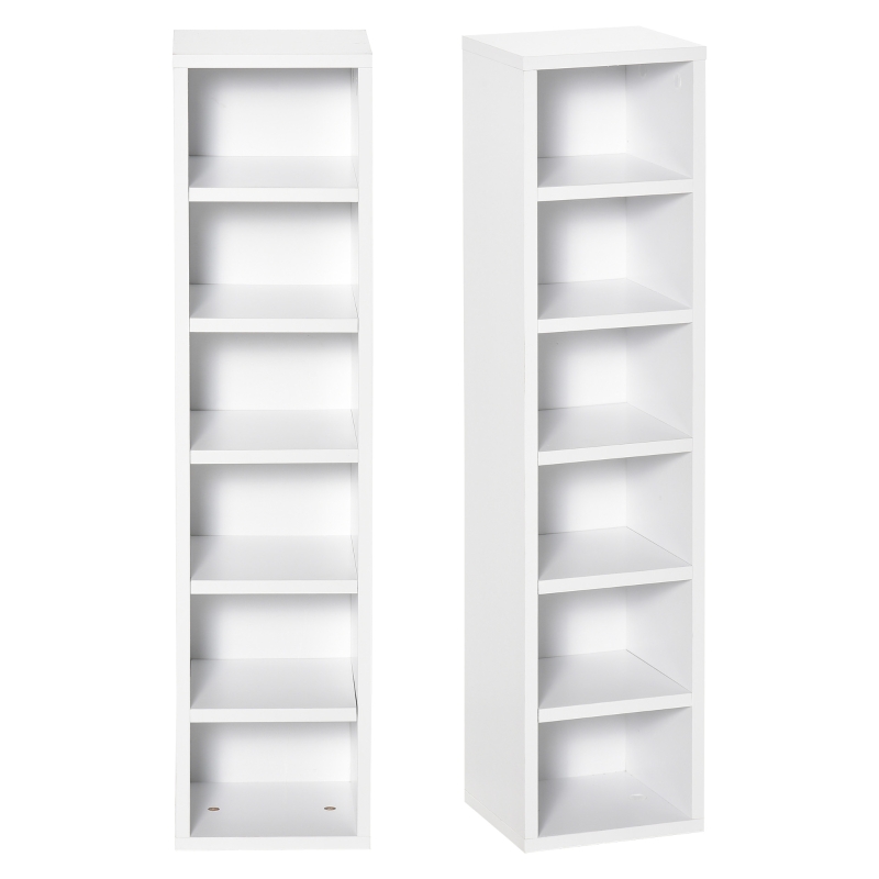HOMCOM Lot de 2 étagères colonnes range-CD/DVD 21L x 19l x 88H cm