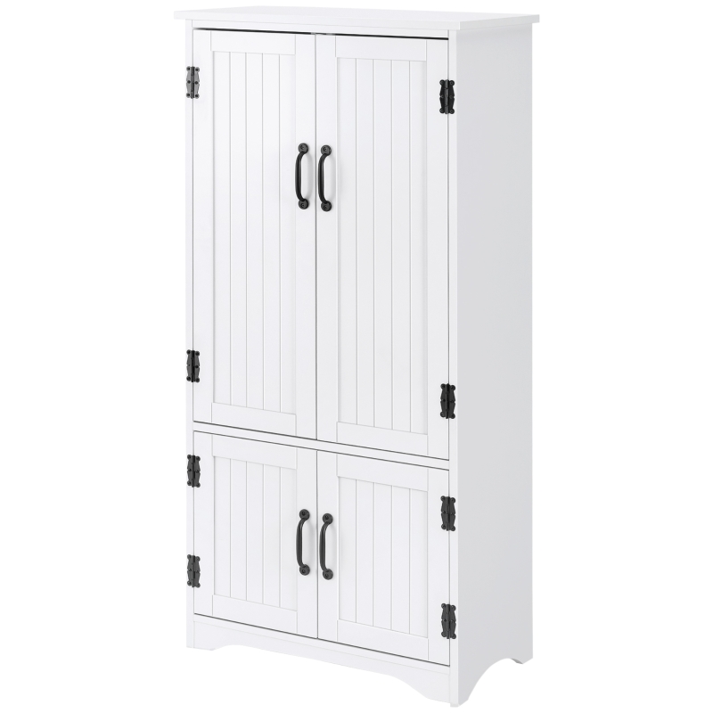 Armoire de cuisine multi-rangements 2 placards 3 étagères