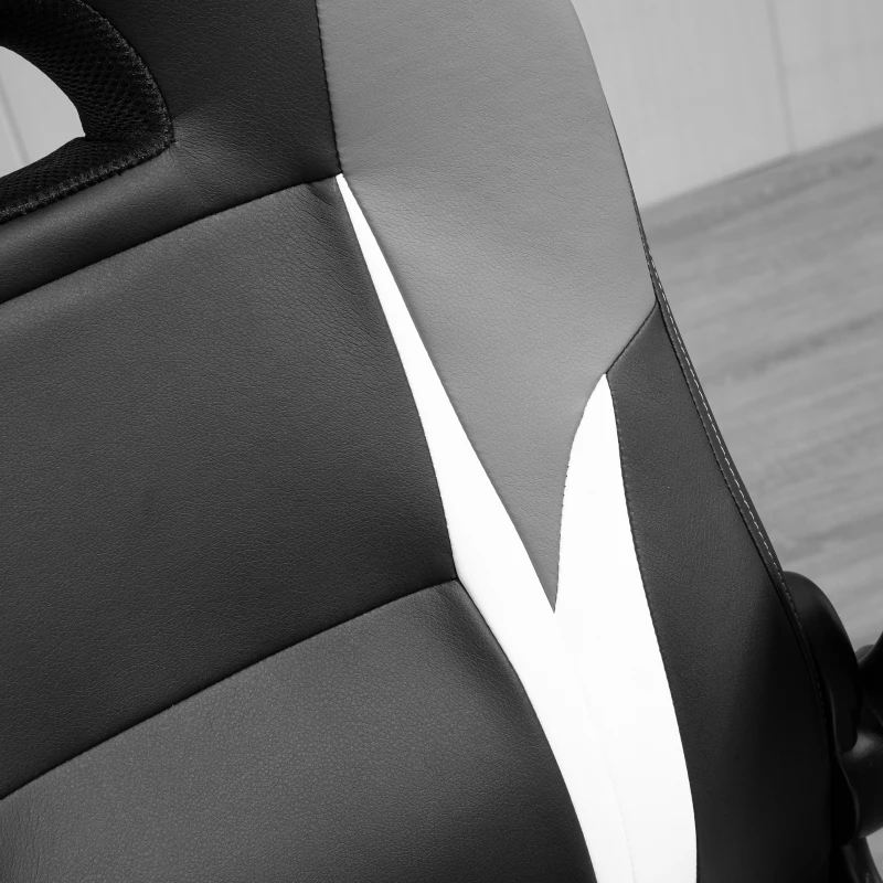 Vinsetto Silla Gaming Ergonómica Silla de Escritorio de Oficina 360° Giratoria con Apoyabrazos Abatibles Función de Basculante para Videojuegos Trabajo 68x71x114-124 cm Negro